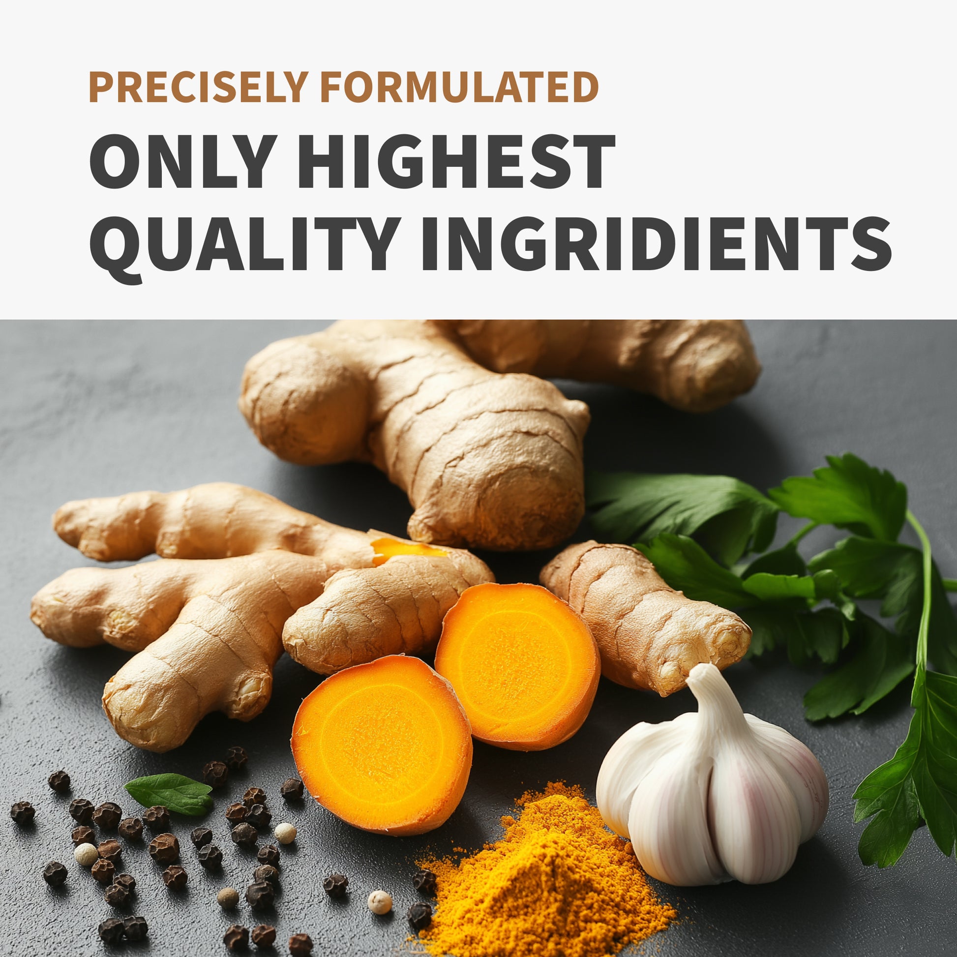 4-in-1 Turmeric and Garlic Supplements with BioPerine – 2360mg Turmeric Ginger Root Capsules with Garlic – High Potency Herbal Blend - MedChoice