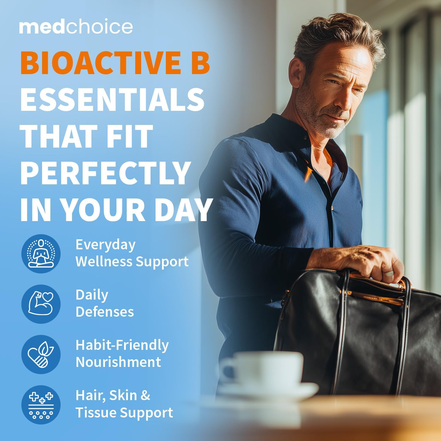 MEDCHOICE Methyl B Complex Capsules and Melatonin 90 Count - High Potency B Vitamin Supplement and Nightly Sleep Support for Daily Wellness and Restful Evenings