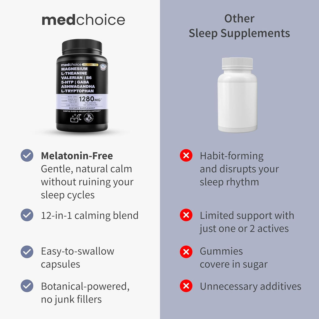 12-in-1 Sleep Support Capsules - Melatonin-Free