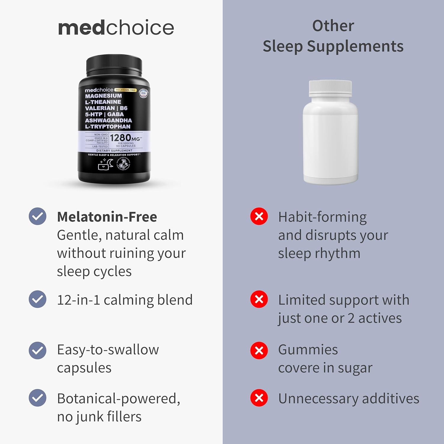 12-in-1 Sleep Support Capsules - Melatonin-Free