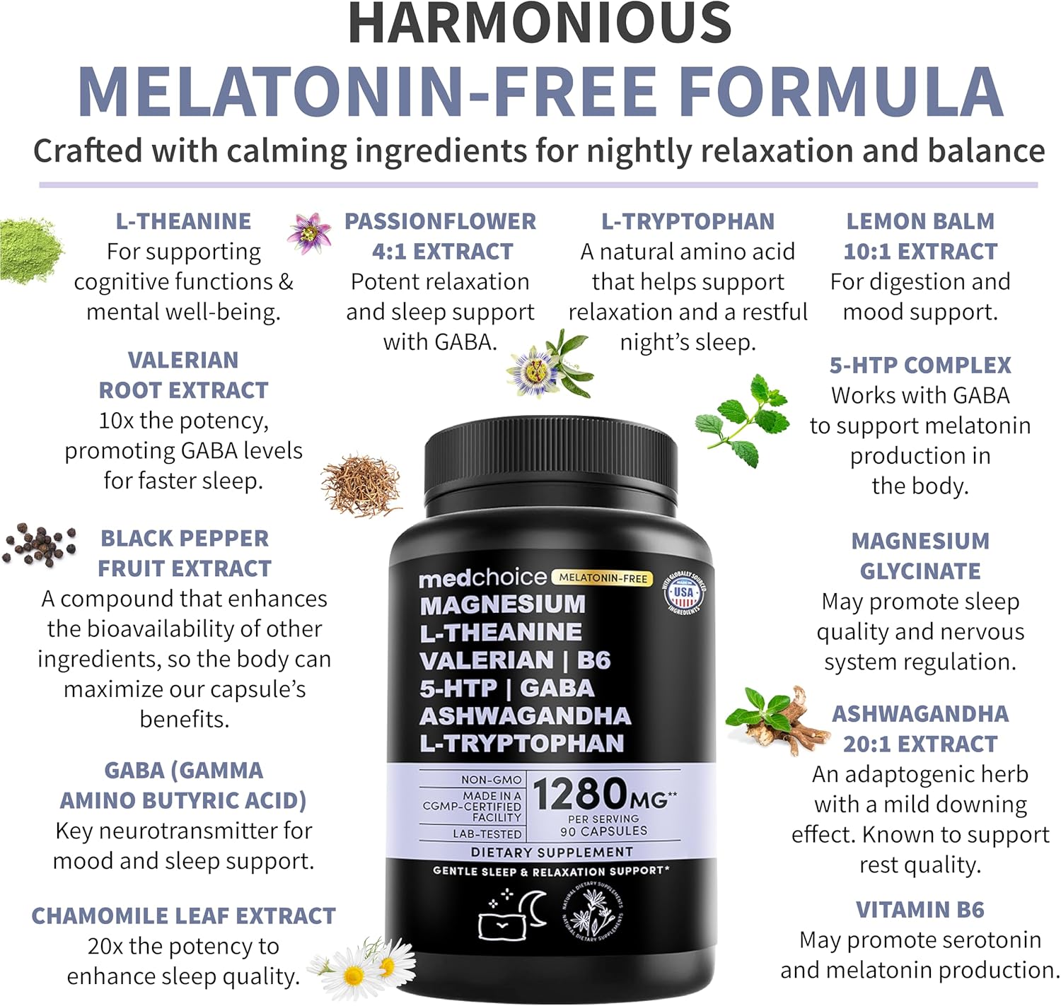 12-in-1 Sleep Support Capsules - Melatonin-Free