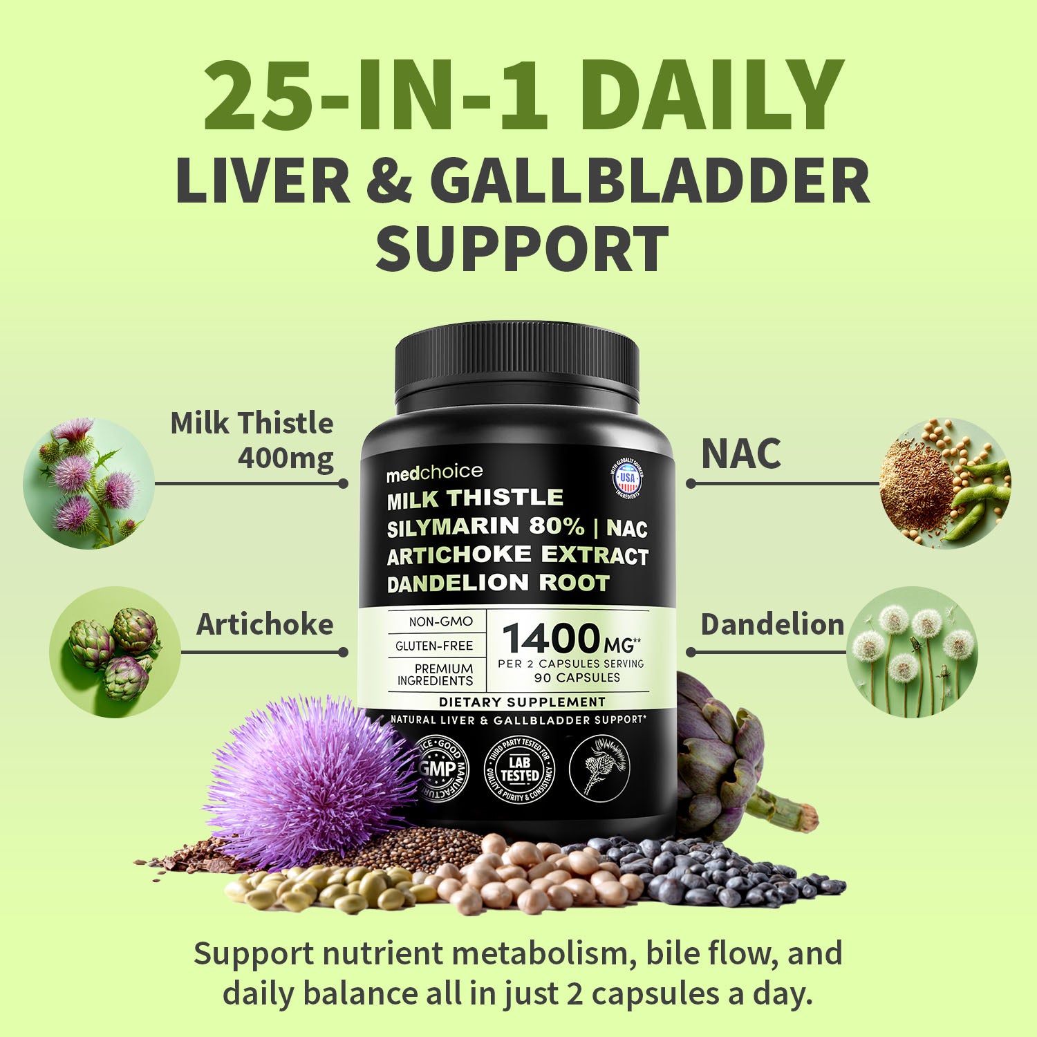 25-in-1 Liver and Gallbladder Support Supplement