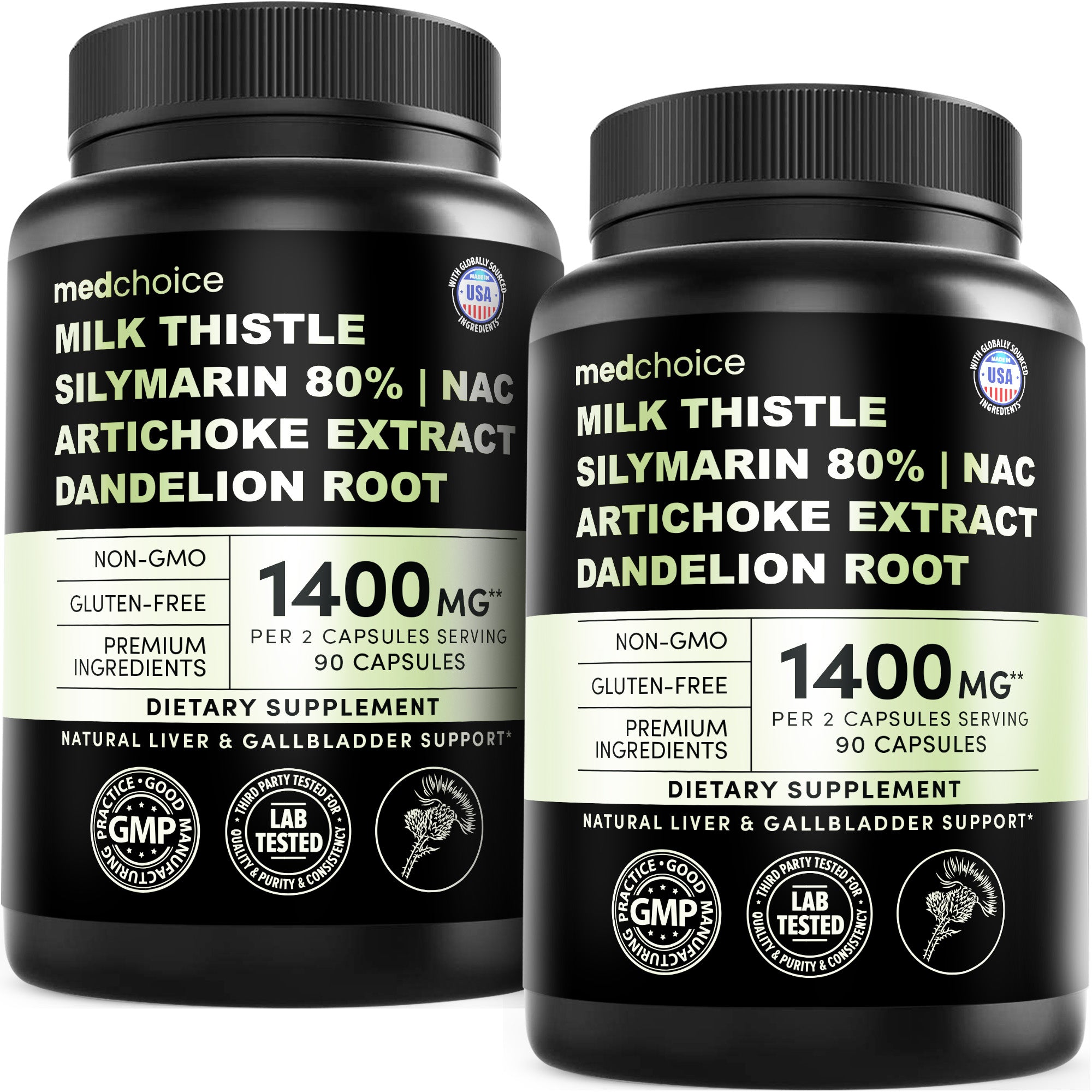Milk Thistle Supplement w/ NAC, Artichoke & Dandelion – Liver Support Supplement & Gallbladder Supplements in One – Liver Detox – Milk Thistle & Liver Care Supplements - MedChoice