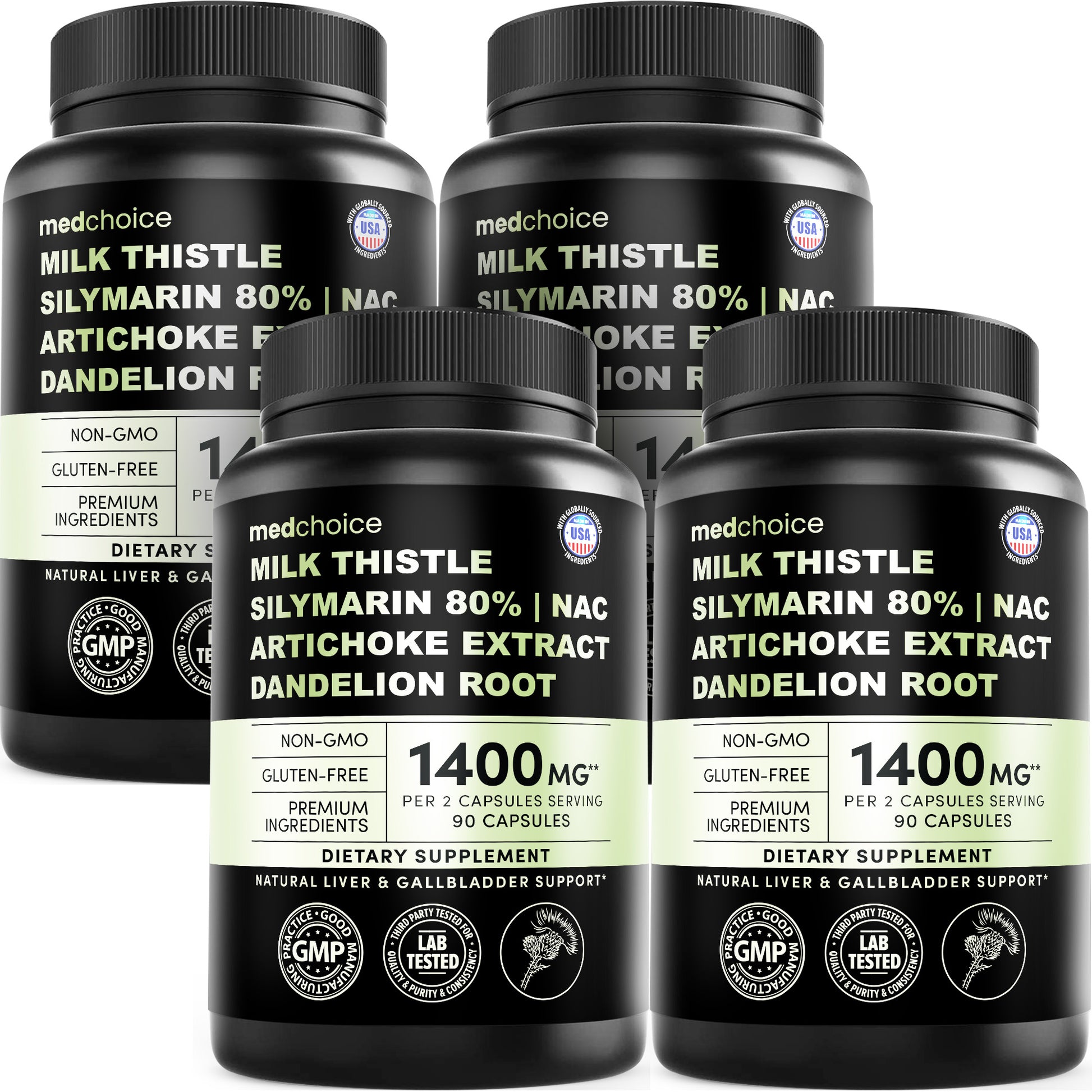 Milk Thistle Supplement w/ NAC, Artichoke & Dandelion – Liver Support Supplement & Gallbladder Supplements in One – Liver Detox – Milk Thistle & Liver Care Supplements - MedChoice