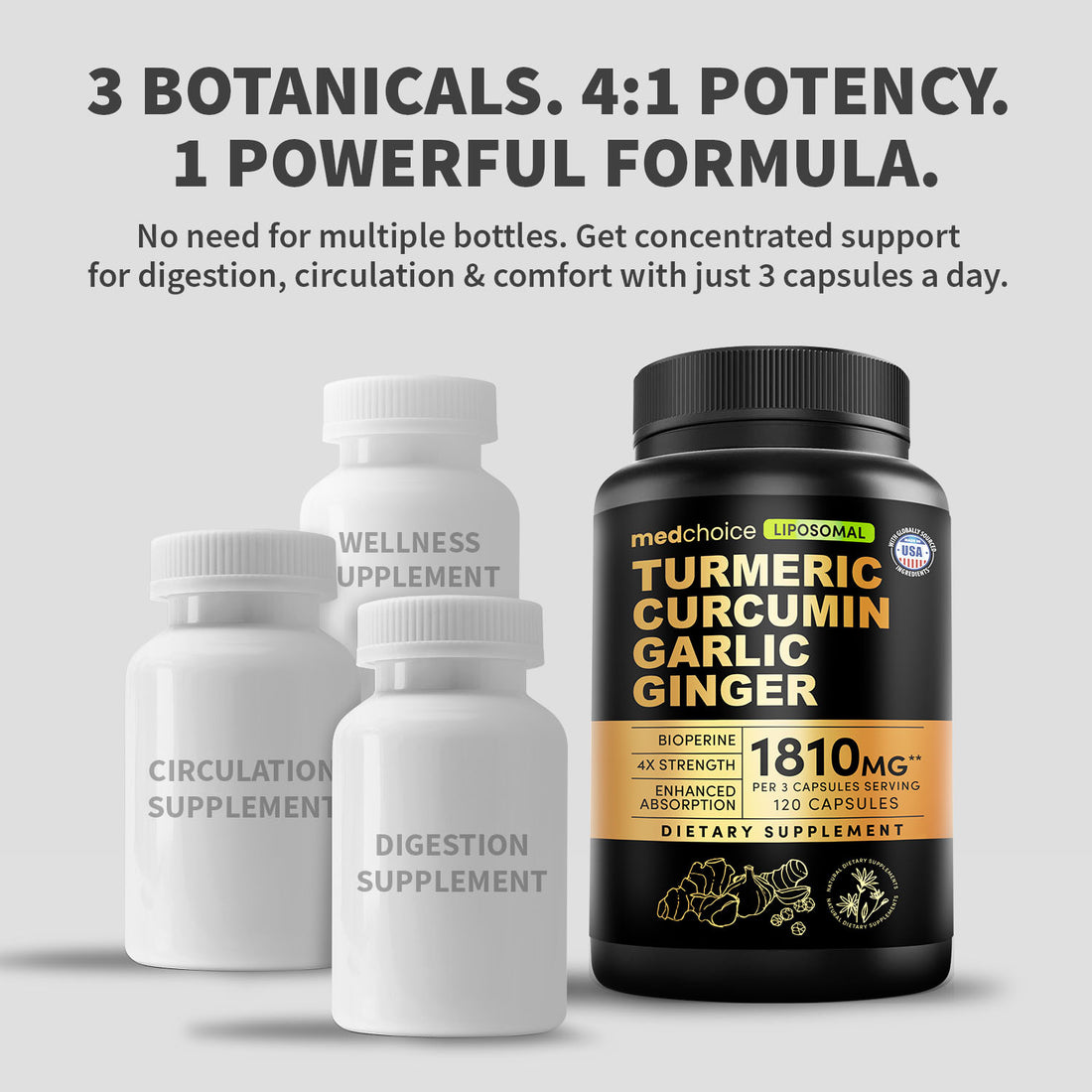 Liposomal Turmeric - High-Absorption Curcumin Supplements - MedChoice