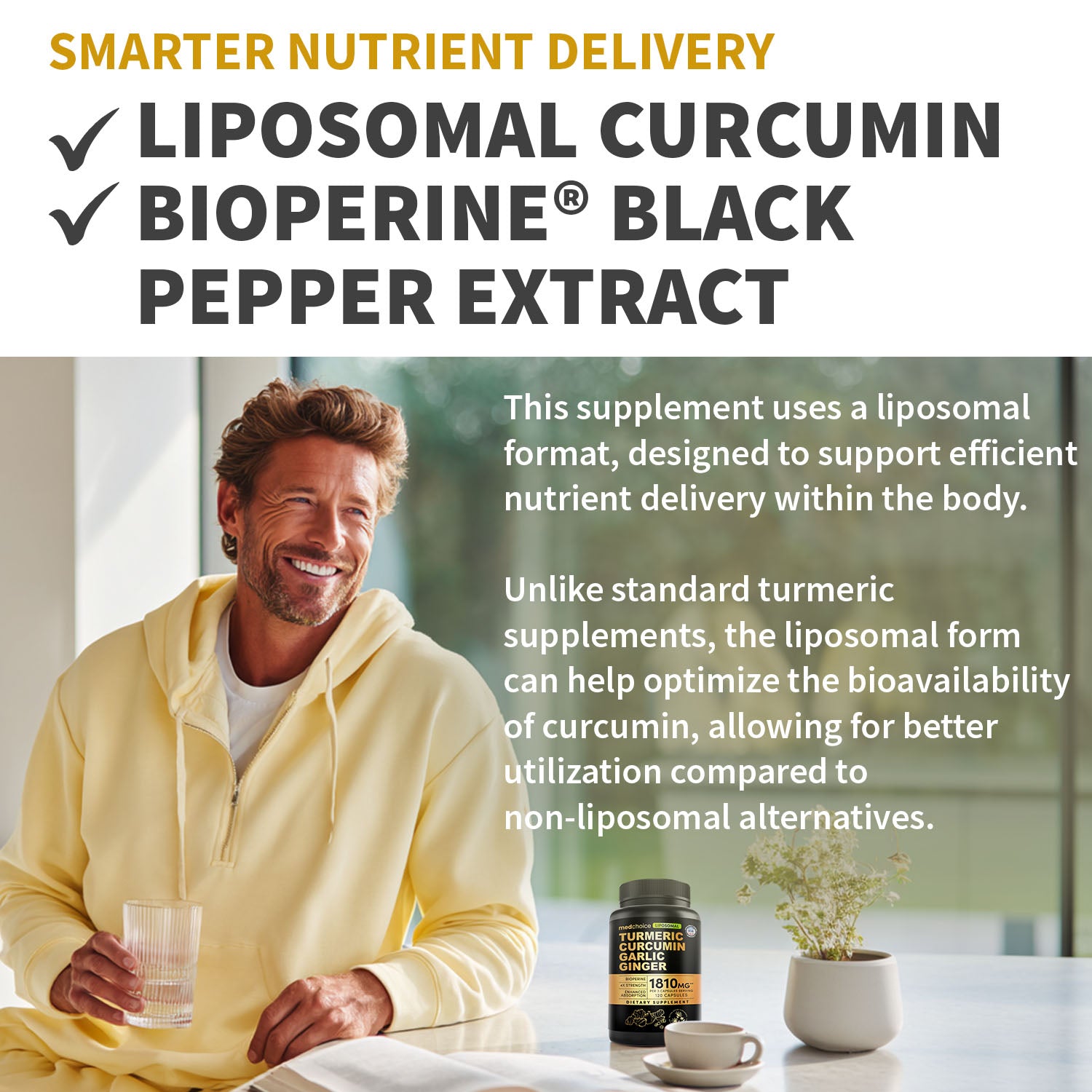 Liposomal Turmeric - High-Absorption Curcumin Supplements - MedChoice