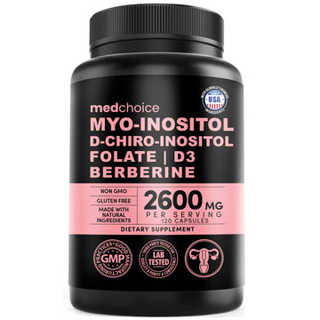 14-in-1 Women’s Inositol Complex Supplement – 40:1 Myo & D-Chiro Inositol with Folate, Vitamin D3, Zinc, Magnesium & Botanicals for Hormone & Feminine Wellness Support - MedChoice