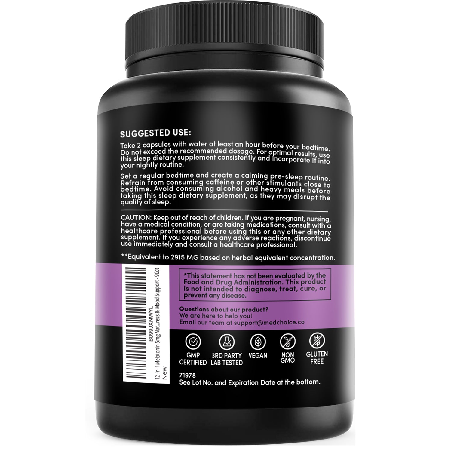 MEDCHOICE Turmeric & Ginger (240ct) and Sleep Melatonin (180ct) Supplement Bundle - MedChoice