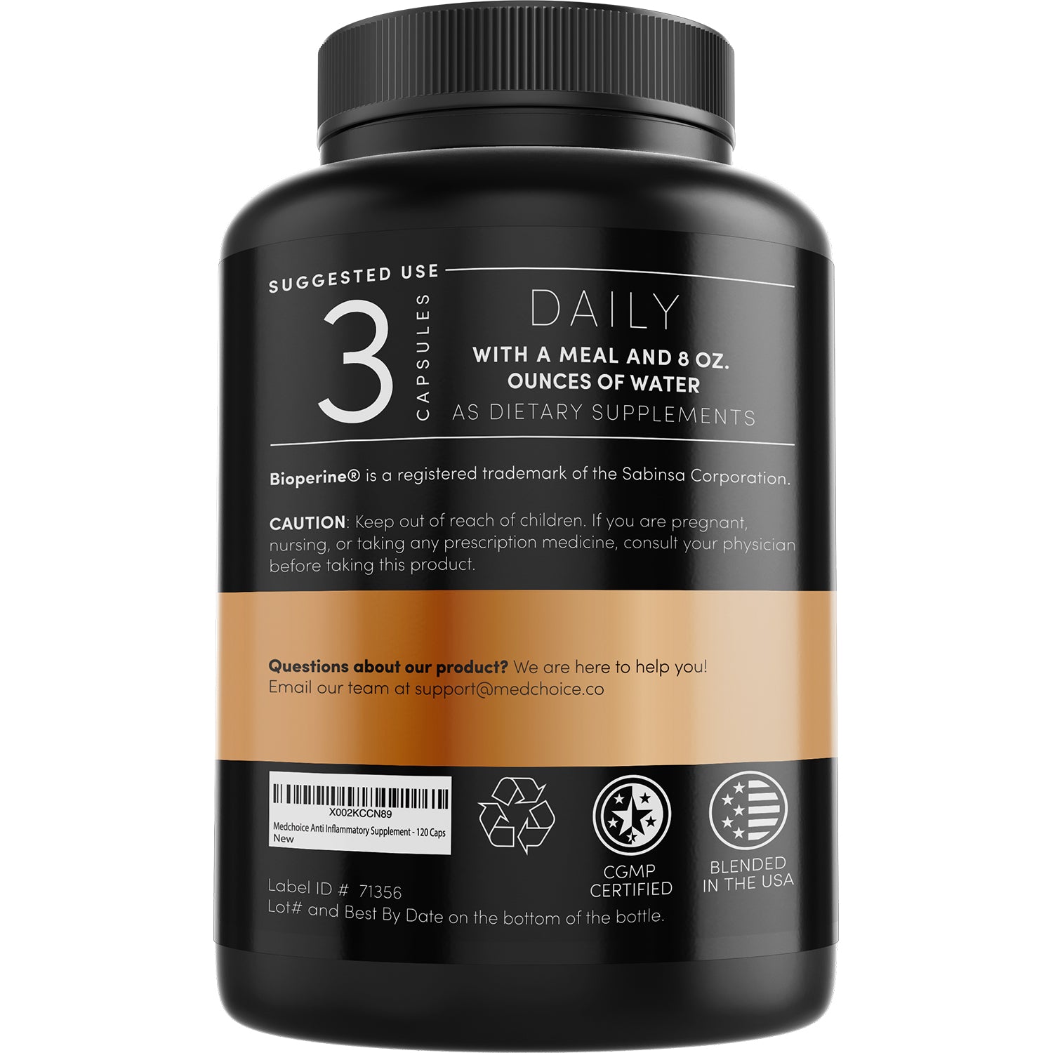 MEDCHOICE Turmeric & Ginger (240ct) and Sleep Melatonin (180ct) Supplement Bundle - MedChoice