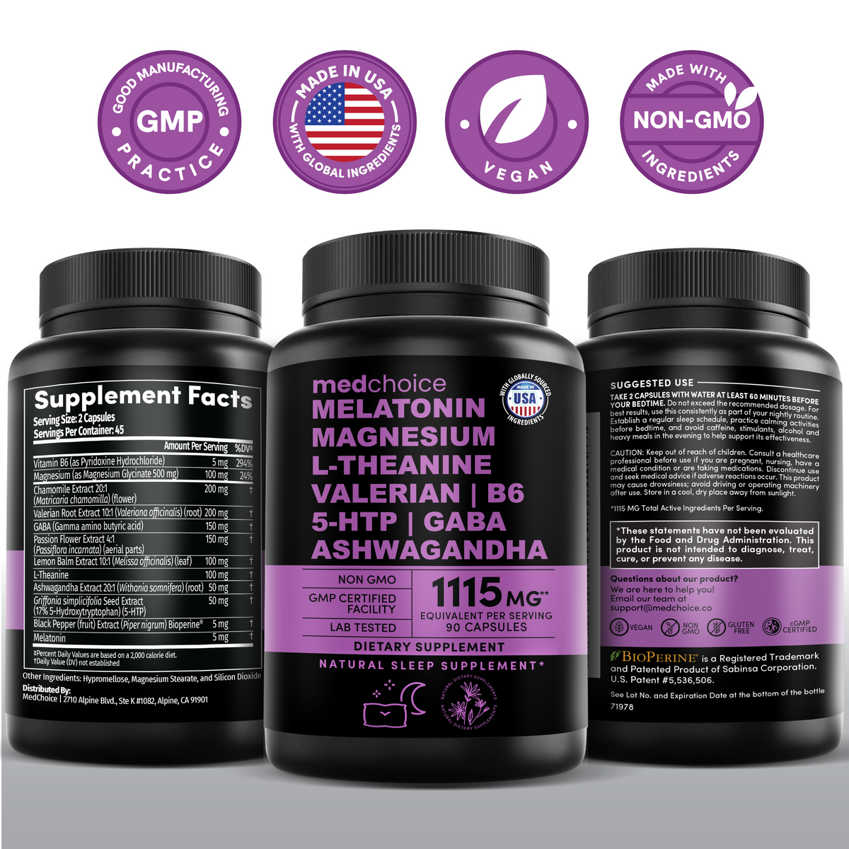 12-in-1 Melatonin Sleep Capsules - Natural Sleep Aids for Adults with ...
