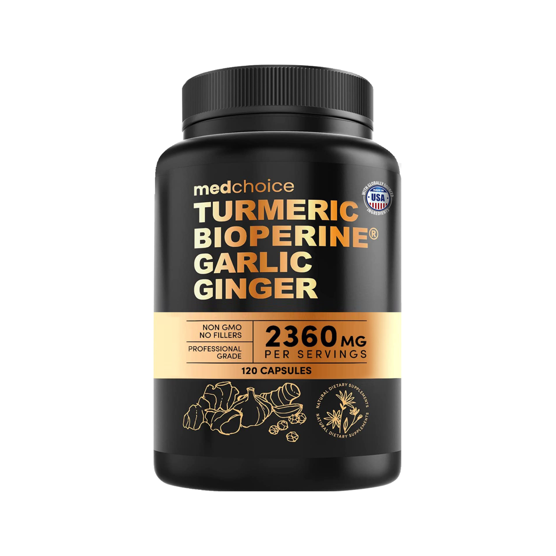 4-in-1 Turmeric and Garlic Supplement - MedChoice