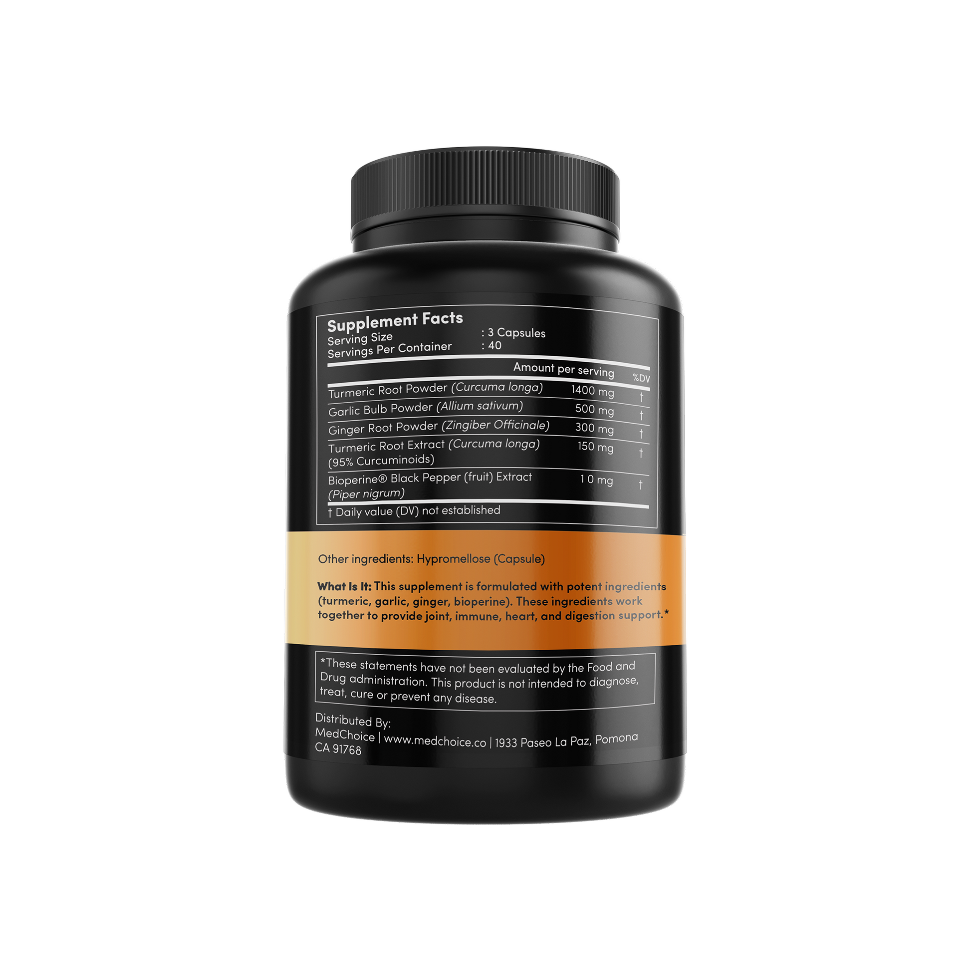 4-in-1 Turmeric and Garlic Supplement - MedChoice