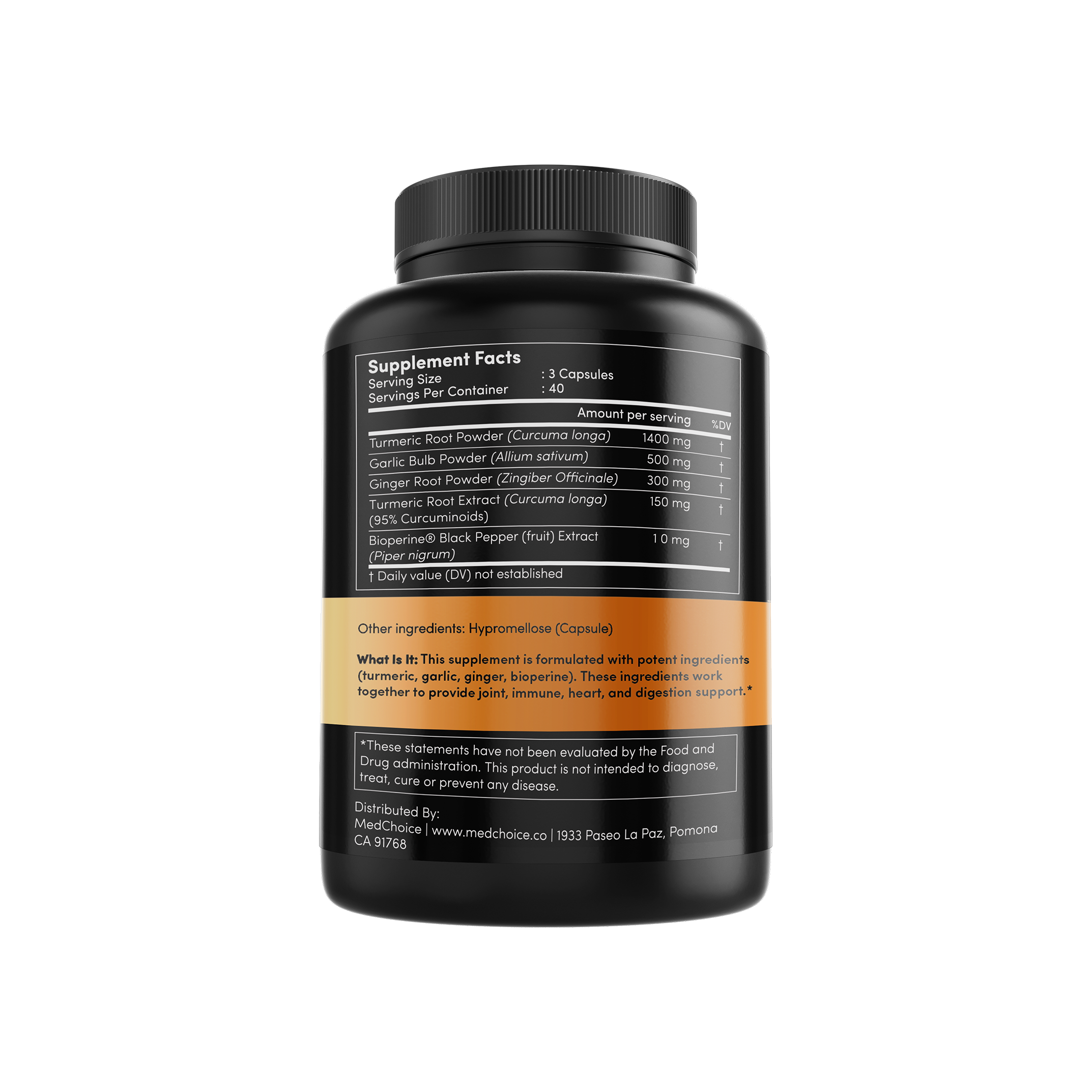 4-in-1 Turmeric and Garlic Supplement - MedChoice