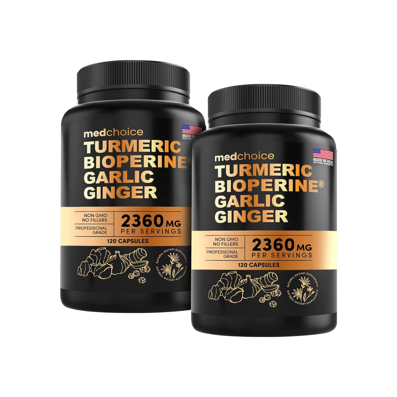 4-in-1 Turmeric and Garlic Supplement - MedChoice