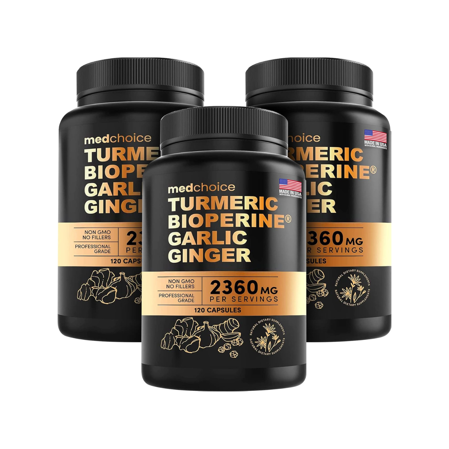 4-in-1 Turmeric and Garlic Supplement - MedChoice