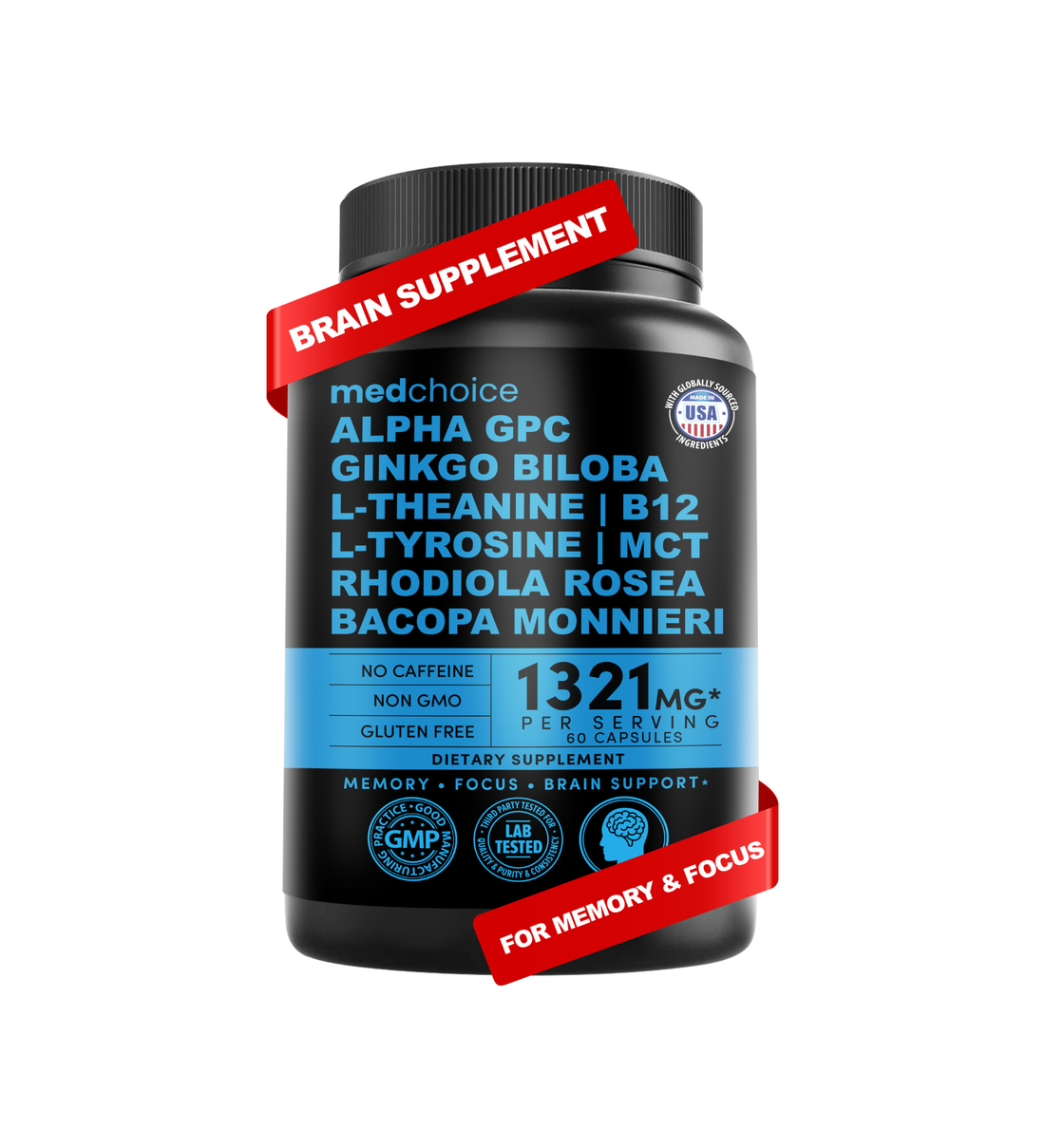 11-in-1 Nootropic Brain Supplement - Caffeine-FREE - MedChoice