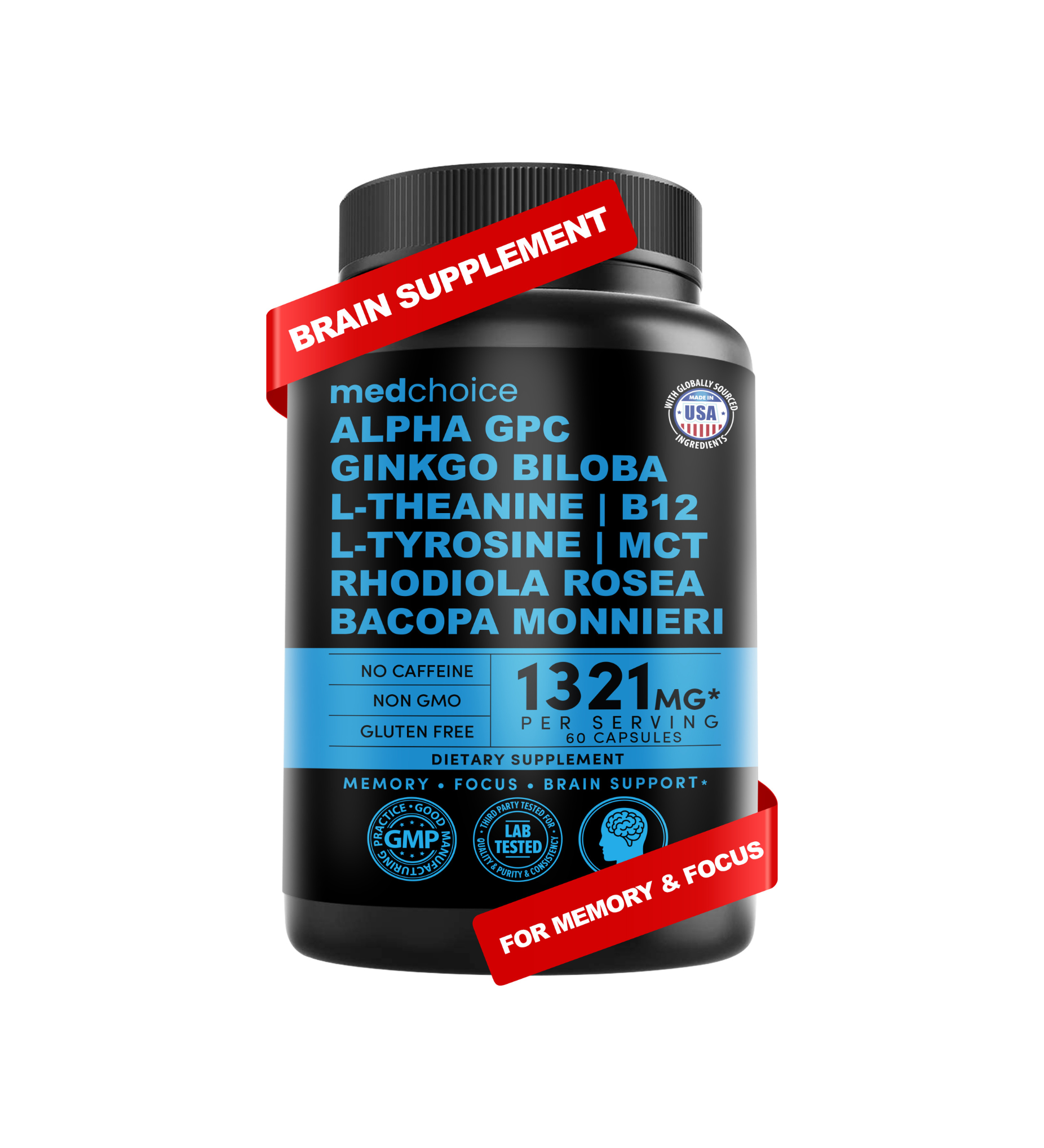 11-in-1 Nootropic Brain Supplement - Caffeine-FREE - MedChoice