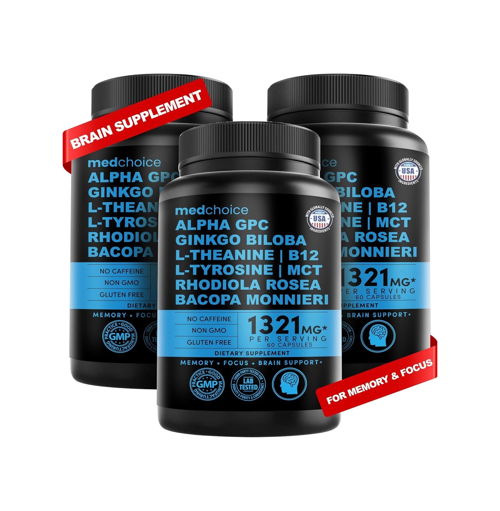 11-in-1 Nootropic Brain Supplement - Caffeine-FREE - MedChoice