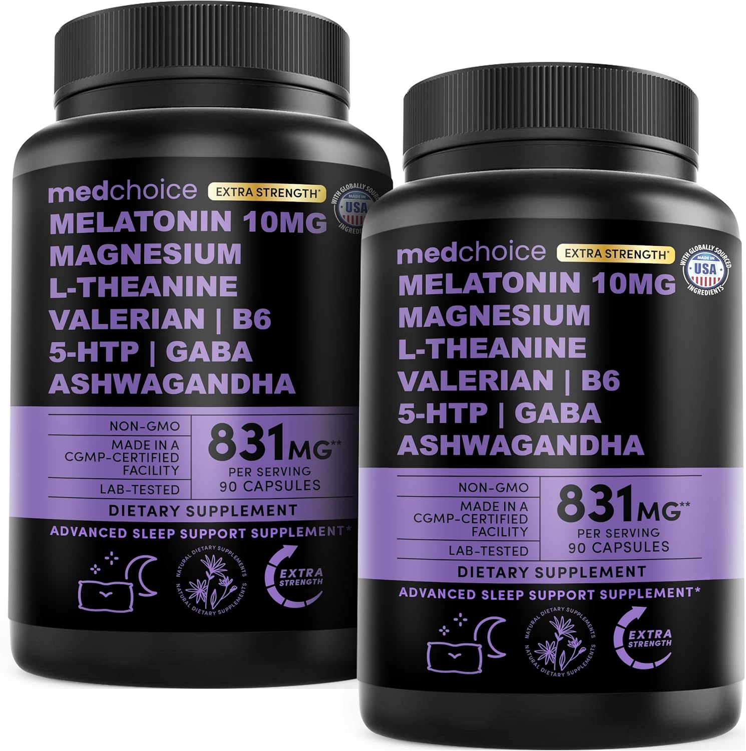 12-in-1 Melatonin Sleep Capsules - Extra Strength