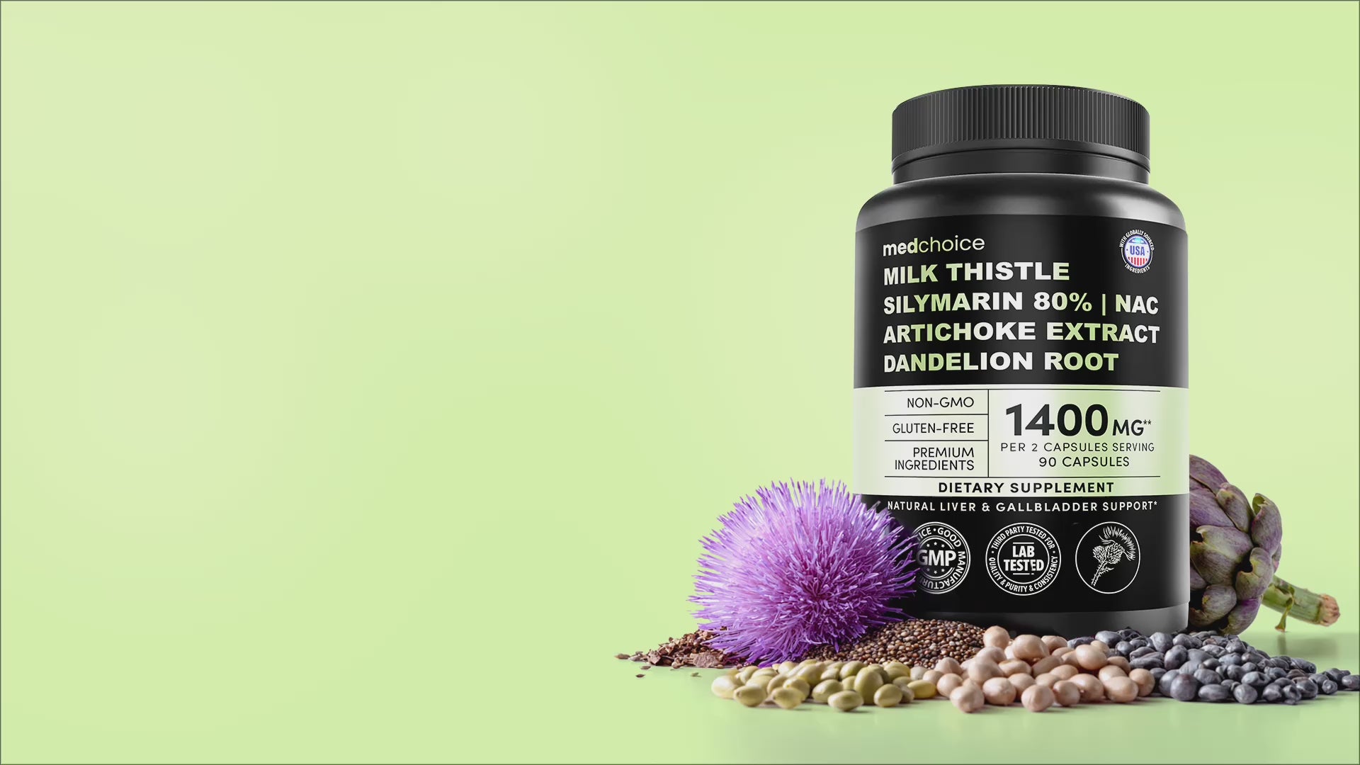 Milk Thistle Supplement w/ NAC, Artichoke & Dandelion – Liver Support Supplement & Gallbladder Supplements in One – Liver Detox – Milk Thistle & Liver Care Supplements